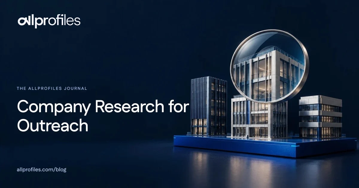 Company Research for Outreach — AllProfiles