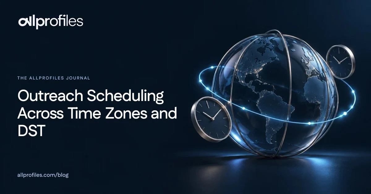 Outreach Scheduling Across Time Zones and DST — AllProfiles