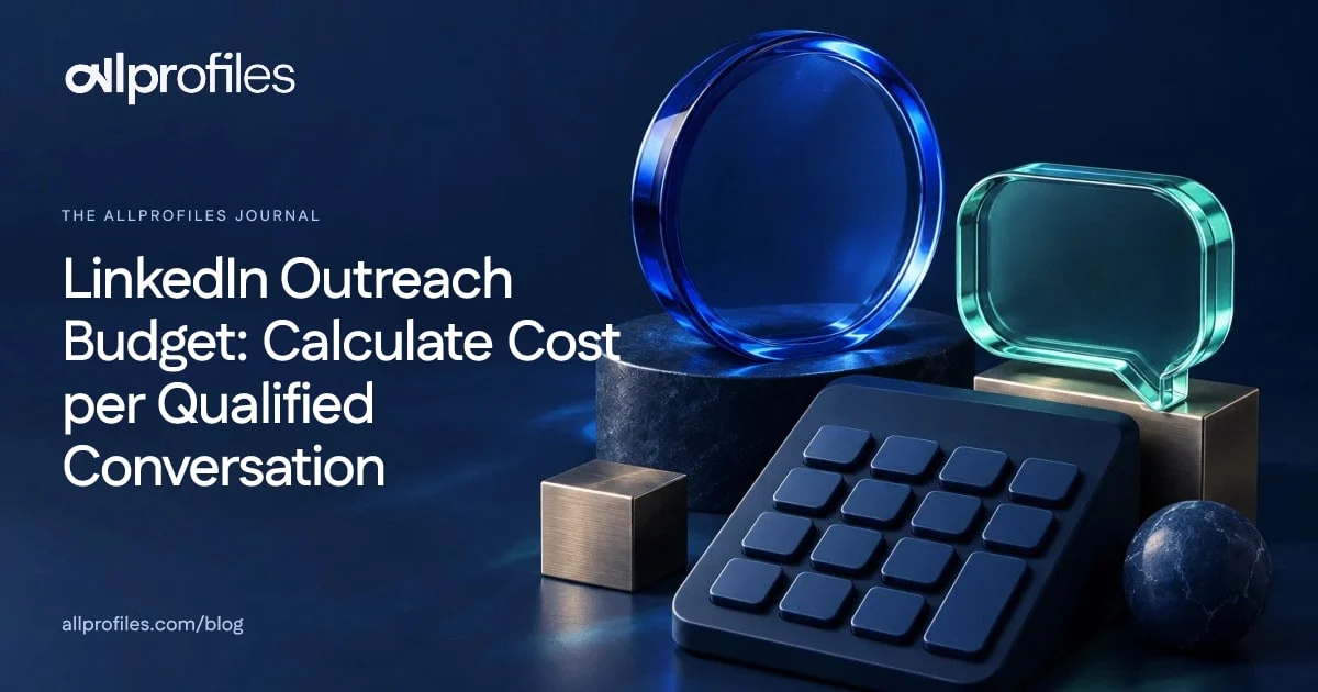 LinkedIn Outreach Budget: Calculate Cost per Qualified Conversation — AllProfiles
