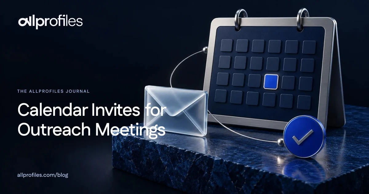 Calendar Invites for Outreach Meetings — AllProfiles